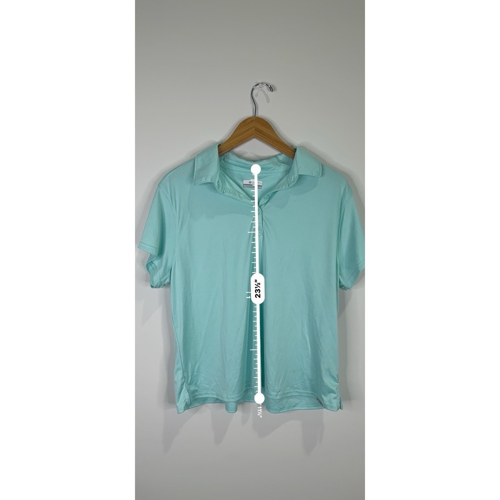 Columbia Performance Fishing Gear Women's Short Sleeve Teal Polo Shirt Size XXL - Picture 11 of 11